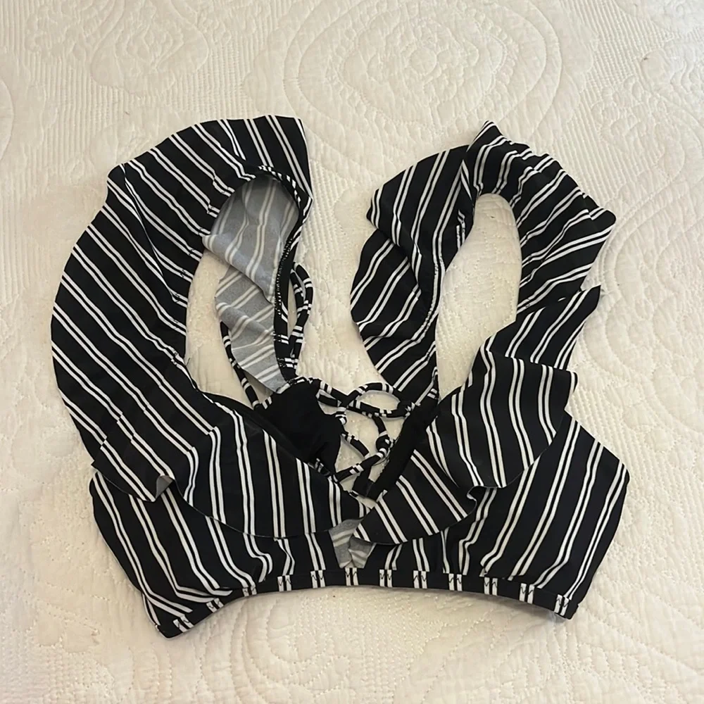 Lace up back swim top - Picture 1 of 2